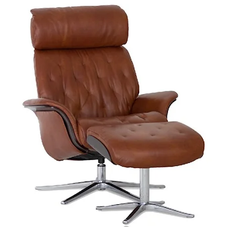 Recliner with Ergo-Tilt and Footstool